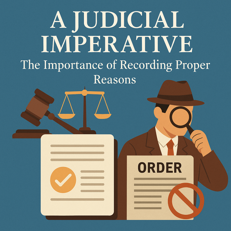 A Judicial Imperative – The Importance of Recording Proper Reasons