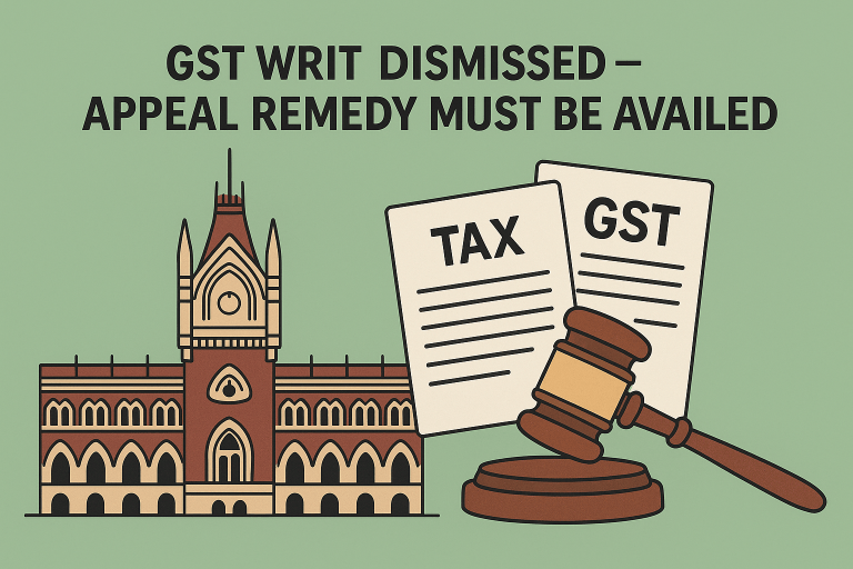 Appeal dismissed as writ petition not maintainable when statutory appellate remedy under GST was available