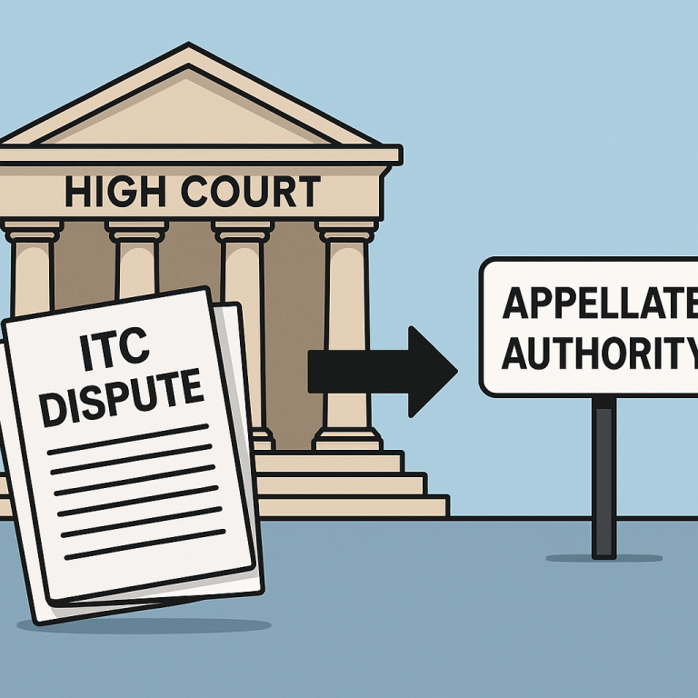 Writ petition dismissed as High Court held that ITC dispute arising from retrospective cancellation of supplier must be pursued through statutory appellate remedy.