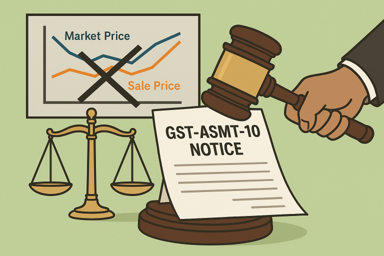 GST scrutiny notices quashed as comparison with market price held beyond the jurisdiction of Section 61