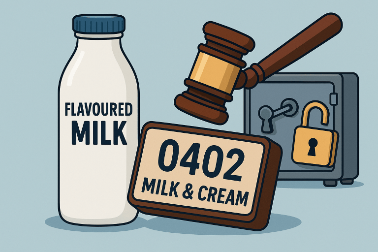 Flavoured milk classification dispute remitted to appellate authority, with bank attachment ordered to be lifted considering binding precedents under Tariff Heading 0402.
