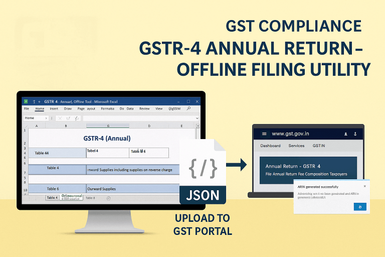 GST Compliance – GSTR-4 (Annual Return) Offline Utility