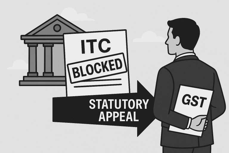 Writ petition withdrawn with liberty as ITC blocking dispute to be pursued before statutory authority under Rule 86A