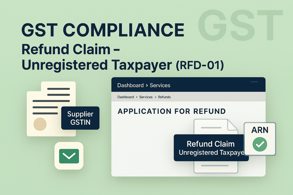 GST Compliance – Refund Claim by Unregistered Taxpayer (RFD-01) - GST ...