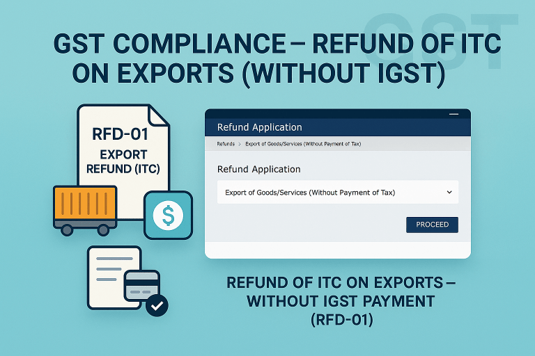 GST Compliance – Refund of ITC on Exports (Without IGST)