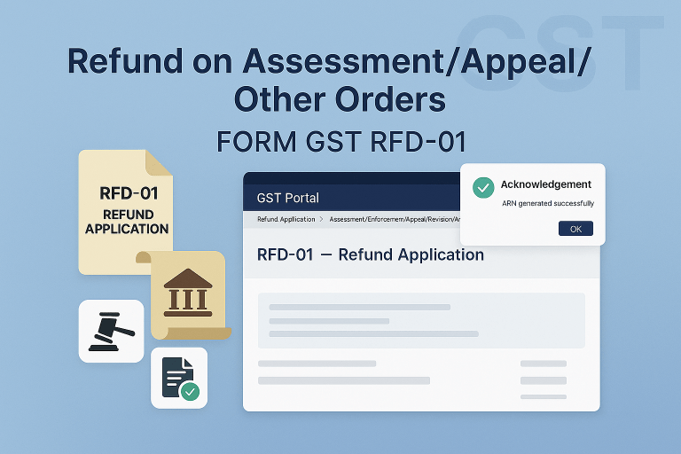 GST Compliance – Refund on Assessment/Appeal/Other Orders (RFD-01)