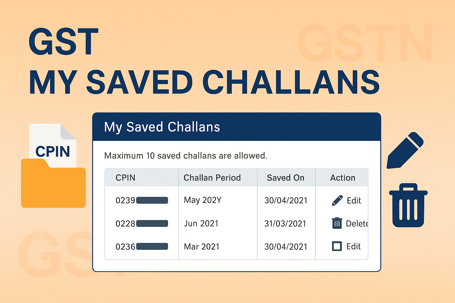 GST Compliance My Saved Challans Post Login GST Indiaguide gst-compliance-my-saved-challans-post-login-gst-indiaguide