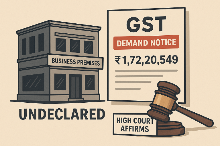 GST demand sustained as non-declaration of business premises was held attributable to taxpayer’s lapse, not department’s oversight