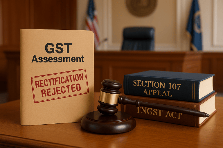 Writ dismissed as alternate appellate remedy under Section 107 was available, with liberty to file appeal within two weeks