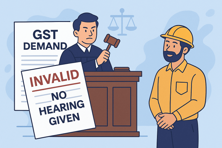 GST demand and rectification rejection quashed as violation of natural justice; matter remanded for fresh adjudication after hearing the assessee