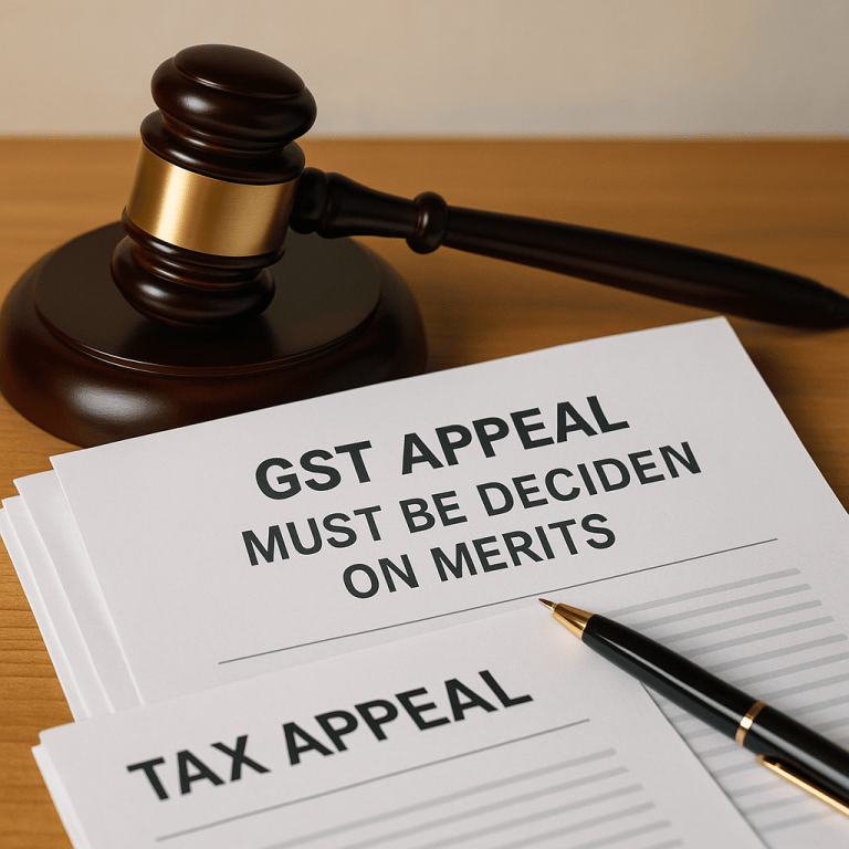 GST appeal dismissal set aside as appellate authority must decide administrative appeals on merits when memorandum and submissions are already on record
