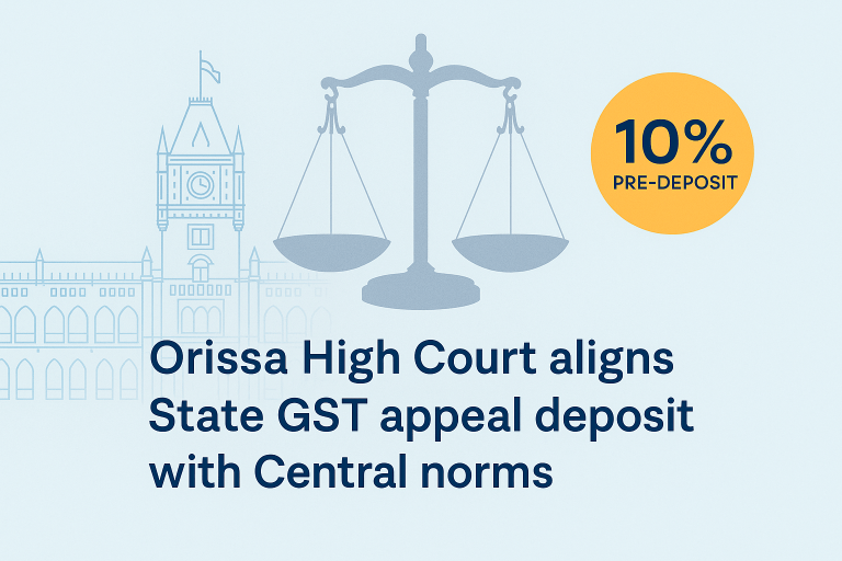 Appeal allowed to be maintained with 10% pre-deposit as Tribunal yet unconstituted; High Court aligns State’s requirement with Central notification reducing deposit from 20% to 10%.
