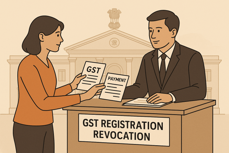 GST registration revocation delay condoned as taxpayer agreed to clear dues and comply with formalities