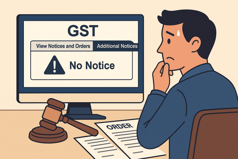 GST demand set aside as notice was uploaded only under “Additional Notices” tab and not properly served, violating principles of natural justice