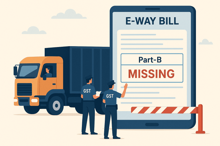 E-way bill without Part-B held invalid; Madhya Pradesh High Court upholds IGST demand and penalty citing negligence, not a minor lapse