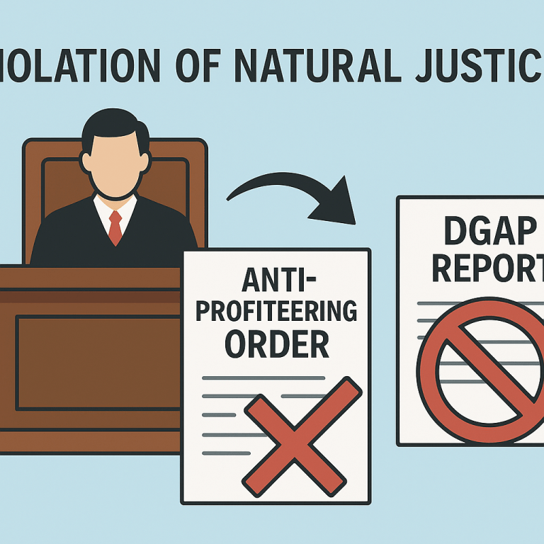 Anti-profiteering remand order quashed as DGAP reports were not supplied to the assessee, rendering the proceedings void for breach of natural justice