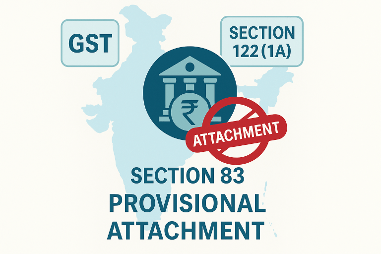Provisional attachment under Section 83 CGST Act upheld as investigation material established nexus and Section 122(1A) jurisdictional threshold