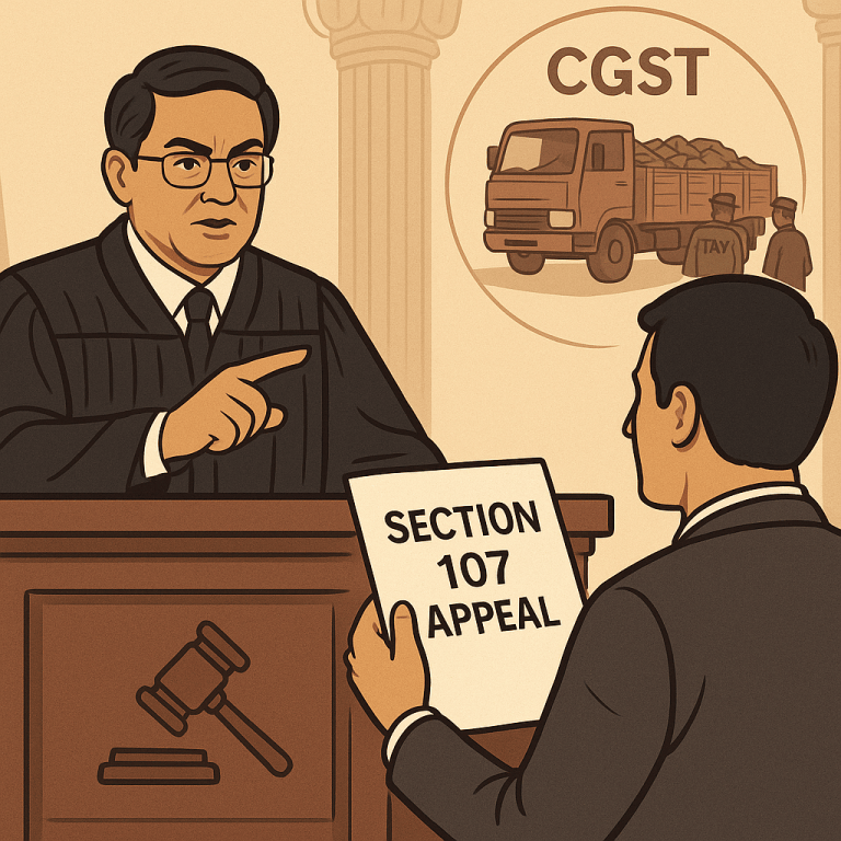 Writ petition dismissed as not maintainable since efficacious appellate remedy under Section 107 of the GST Act was available against confiscation order