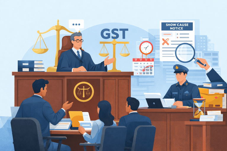 GST demand and show cause notice set aside as denial of reasonable opportunity and cryptic adjudication violated principles of natural justice