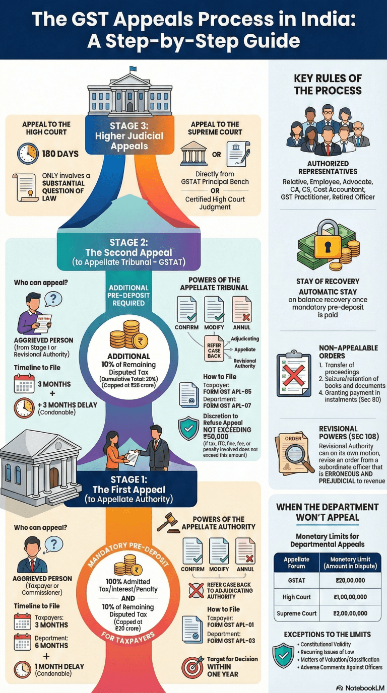 GST Appeal process – A handy guide to understand appeal hierarchy in GST