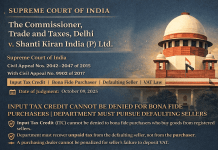 Supreme Court: Bona Fide Purchasers Cannot Be Denied ITC Due to Seller’s Tax Default under Delhi VAT