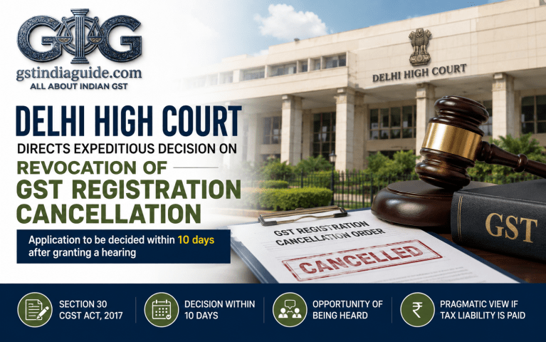 Delhi High Court Directs Expeditious Decision on Revocation of GST Registration Cancellation