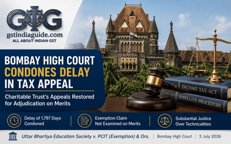 Bombay High Court Condones Delay and Restores Charitable Trust’s Income Tax Appeals