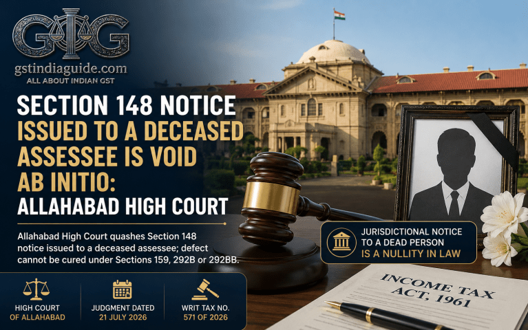 Section 148 Notice Issued to a Deceased Assessee Is Void Ab Initio: Allahabad High Court