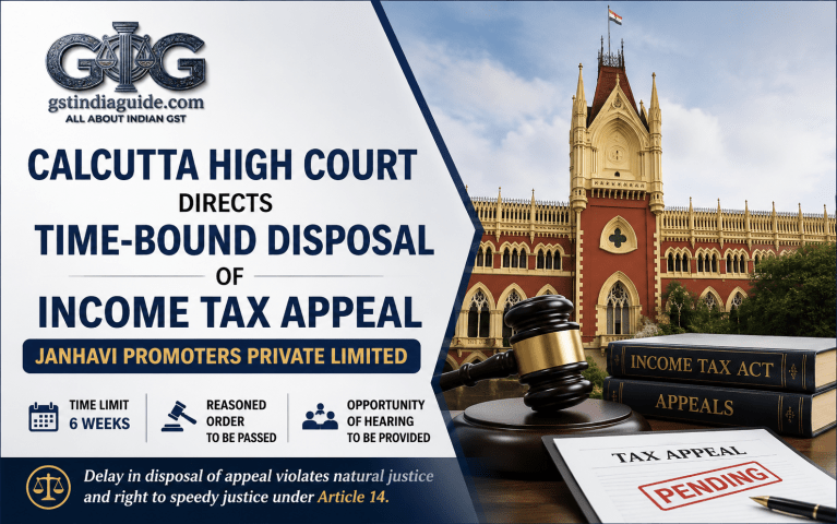 Calcutta High Court Directs Time-Bound Disposal of Janhavi Promoters’ Income Tax Appeal