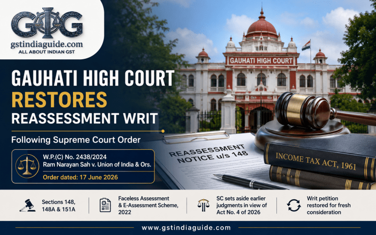 Gauhati High Court Restores Reassessment Writ Following Supreme Court Order