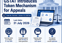GSTAT Introduces Token-Based Mechanism for Appeals Due by 31 July 2026