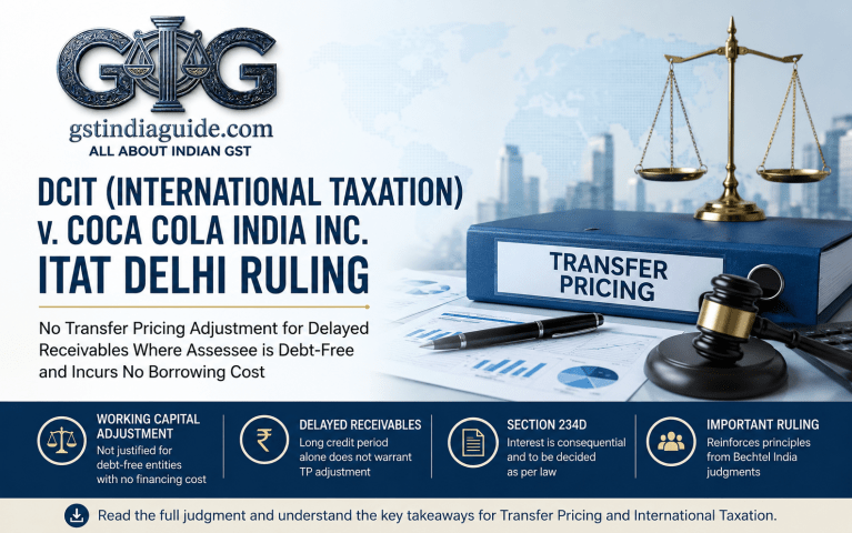 DCIT (International Taxation) v. Coca Cola India Inc. – ITAT Delhi on Transfer Pricing and Working Capital Adjustment