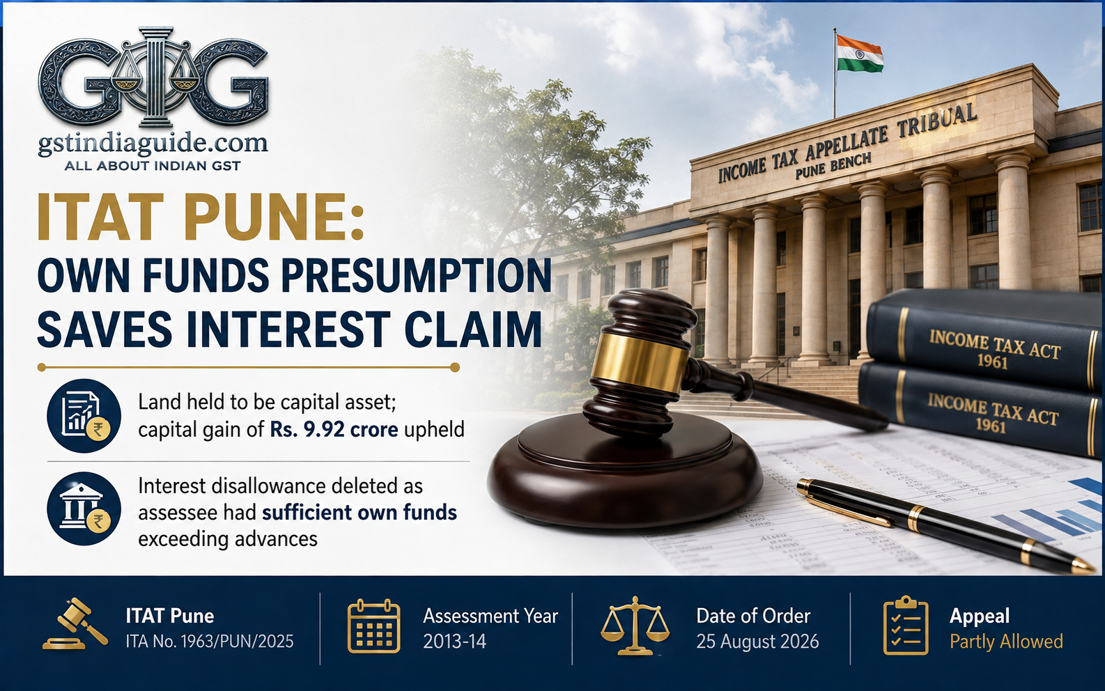 Vithalrao Ranganathrao Ambarwadikar v. ACIT: ITAT Pune Upholds Capital Gain but Deletes Interest Disallowance