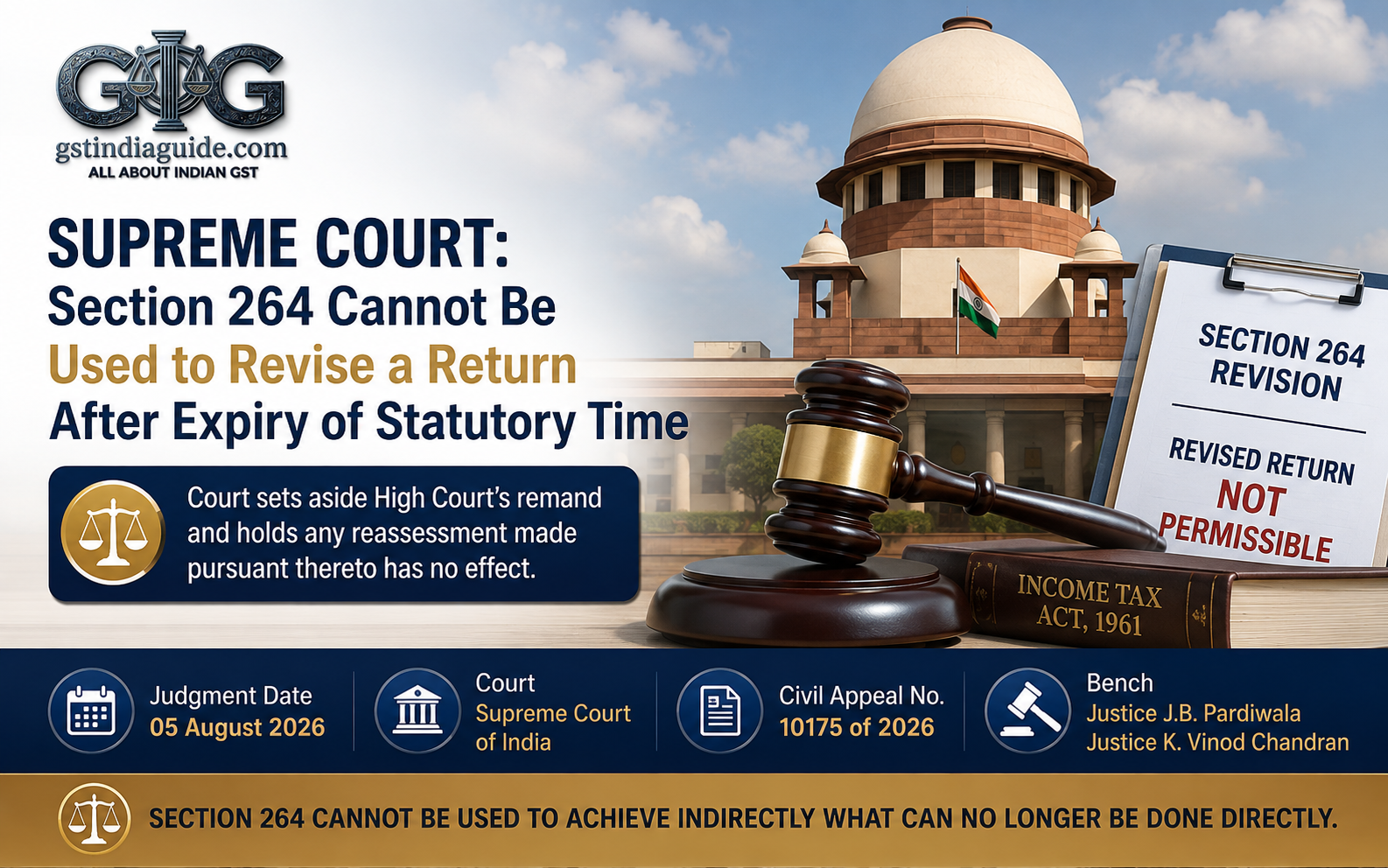 Supreme Court: Section 264 Cannot Be Used to Revise a Return After Expiry of Statutory Time