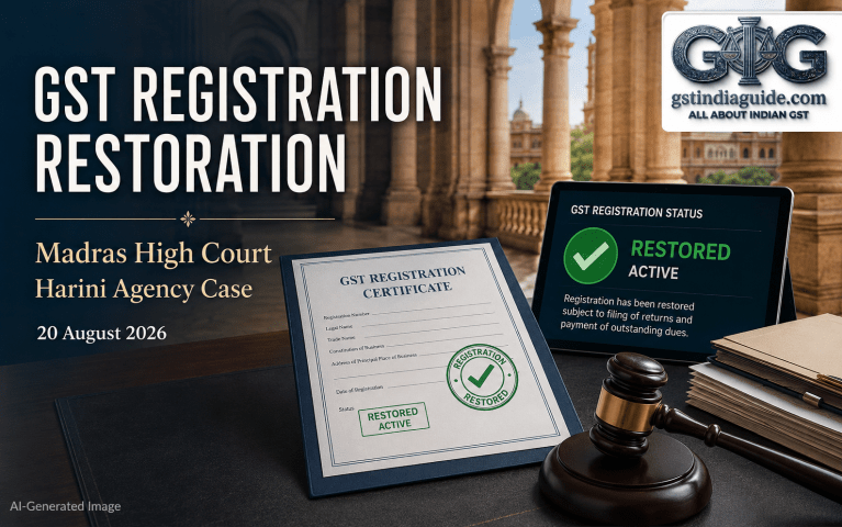 Madras High Court Allows Conditional Restoration of Cancelled GST Registration