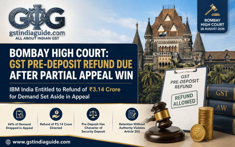 IBM India Entitled to GST Pre-Deposit Refund After Partial Success in Appeal: Bombay High Court