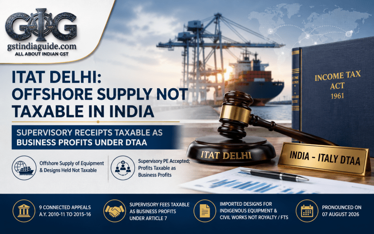 ITAT Delhi: Offshore Equipment Supply Not Taxable; Supervisory Receipts Taxable as Business Profits