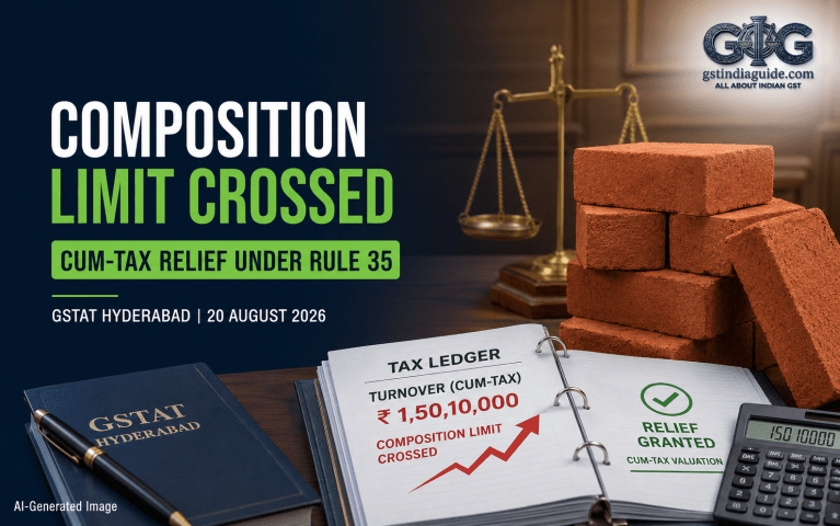 Crossing ₹1.50 Crore Turnover Ends Composition Scheme, but Cum-Tax Benefit Cannot Be Denied: GSTAT Hyderabad