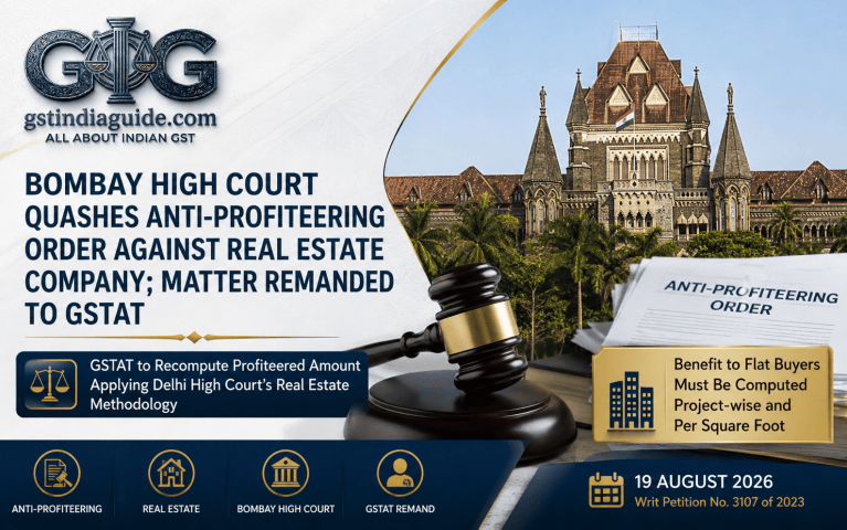 Bombay High Court Quashes Anti-Profiteering Order Against Sanghvi Premises; Matter Remanded to GSTAT