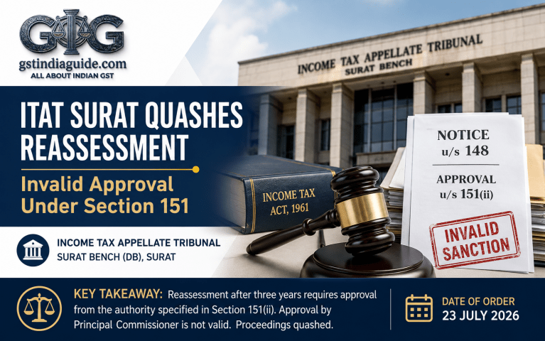 ITAT Surat Quashes Reassessment for Invalid Section 151 Approval