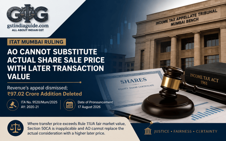 ITAT Mumbai: AO Cannot Substitute Actual Share Sale Price With Later Transaction Value