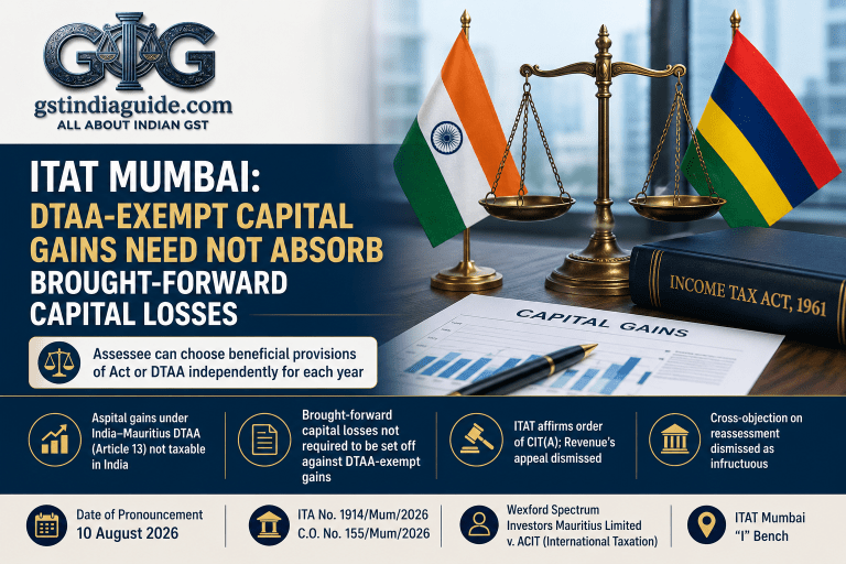 ITAT Mumbai: DTAA-Exempt Capital Gains Need Not Absorb Brought-Forward Capital Losses