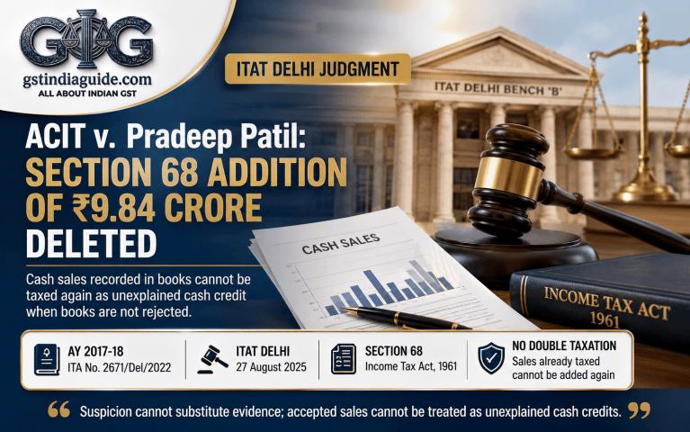 ACIT v. Pradeep Patil: ITAT Delhi Upholds Deletion of ₹9.84 Crore Section 68 Addition